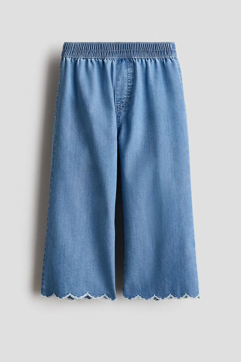 H&M Scalloped denim joggers
